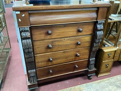 Lot 1471 - XIX Century Mahogany Chest of Four Drawers,...