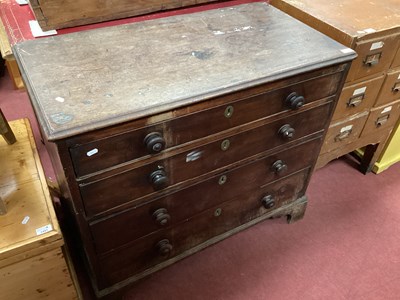 Lot 1492 - XVIII Century Mahogany Straight Front Chest of...