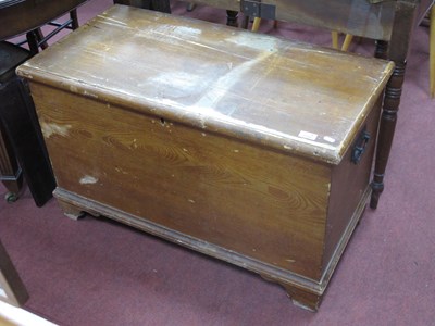 Lot 1540 - XIX Century Brown Painted Pine Blanket Box,...