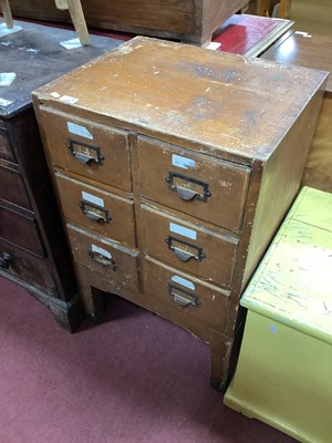 Lot 1494 - XIX Century Pine Clerks Drawers, two banks of...