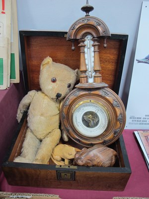 Lot 1312 - Barometer, Gold Plush Teddy Bear, Florence...