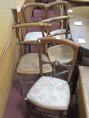 Lot 1521 - Three Late XIX Century Bedroom Chairs,...