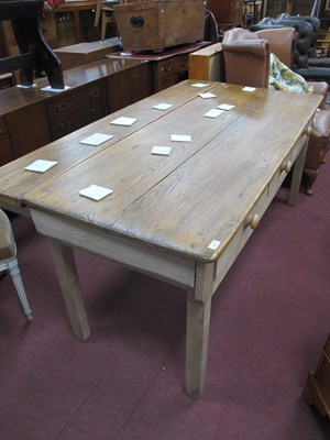 Lot 1511 - XIX Century Pine Kitchen Dresser and Table,...