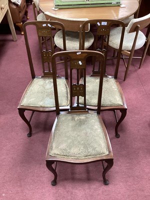 Lot 1465 - Set of Four Mahogany Art Nouveau Bedroom...