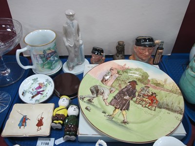 Lot 1198 - Golf Themed Ceramics, including Doulton, Small...