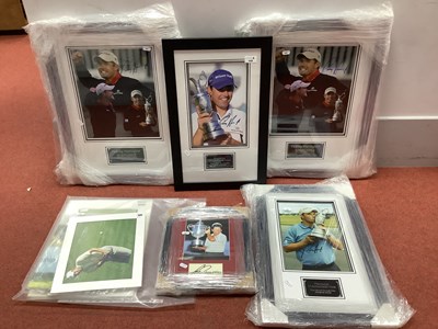 Lot 448 - Golf Signed Prints - Padraig Harrington (x 4),...