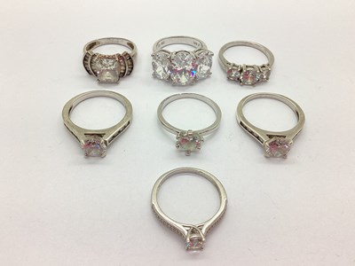 Lot 139 - A Collection of "925" and Other Dress Rings,...