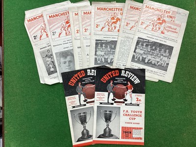 Lot 860 - Manchester United Youth Programmes, 60-1 v....