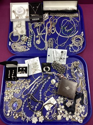 Lot 208 - An Assortment of Diamanté Jewellery, including...