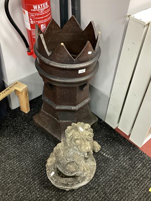 Lot 1469 - Crown Top Chimney Pot, 75cm high, together...