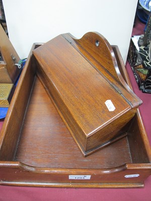 Lot 1294 - XIX Century Mahogany Candle Box, with a hinged...