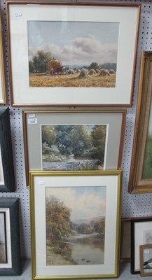 Lot 1431 - J McKenzie Watercolour, 'Field Near...