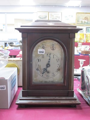 Lot 1358 - Early XX Century Mahogany Cased Mantle Clock,...