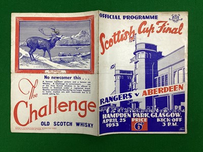 Lot 826 - 1953 Scottish Cup Final Programme, Rangers v....