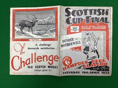 Lot 825 - 1952 Scottish Cup Final Programme, Dundee v....