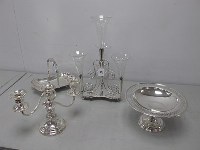 Lot 24 - A Decorative Walker & Hall Plated Epergne...