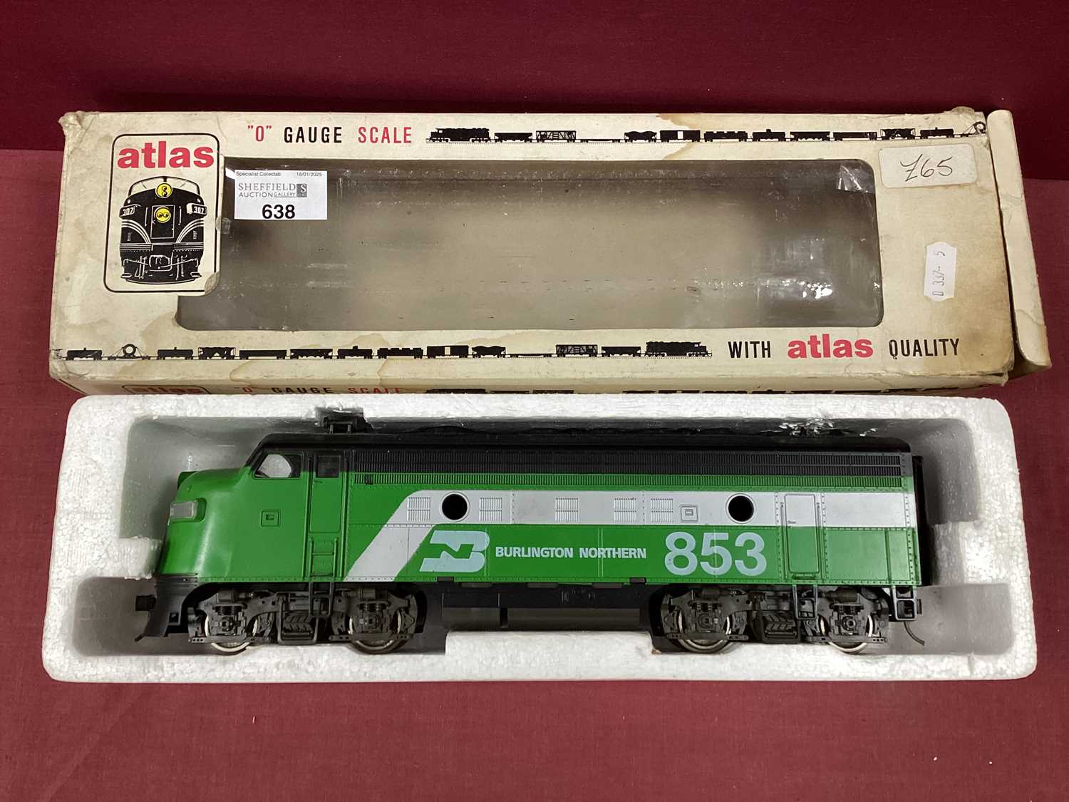 Lot 638 - Atlas O Gauge F9 Diesel locomotive in...