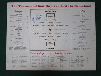 Lot 613 - 1946 Glasgow Rangers v. Celtic, Victory Cup...