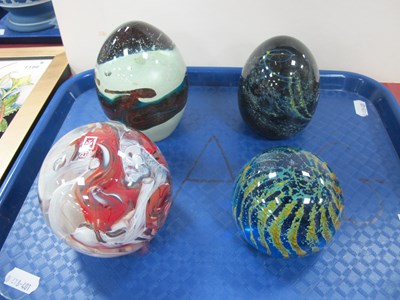 Lot 1185 - Mdina glass paperweights one in the Sea Urchin...