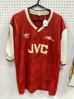 Lot 432 - Arsenal 1988-89 Match Worn Adidas Red & White...