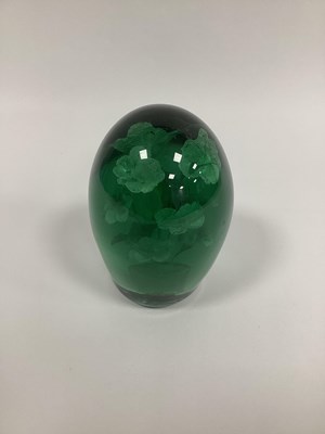 Lot 1024 - A Large Late XIX Century Green Glass Dump...