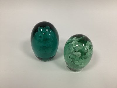 Lot 1015 - Two Late XIX Century Green Glass Dump...