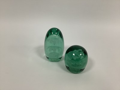 Lot 1017 - Two Late XIX Century Green Glass Dump...