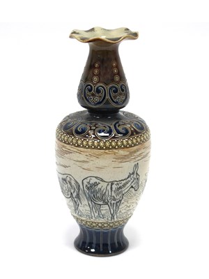 Lot 1071 - A Doulton Lambeth Stoneware Vase, designed by...