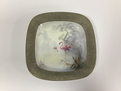 Lot 1042 - A Royal Worcester Porcelain Dish, of square...