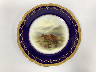 Lot 1074 - A Royal Worcester Cabinet Plate, painted by J....