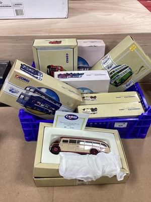 Lot 405 - Ten Corgi Diecast Model Buses including #97053...