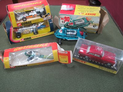 Lot 603 - Five diecast model vehicles by Corgi, Dinky...