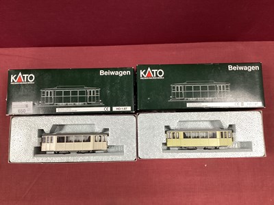 Lot 650 - Two boxed HO scale 4-wheel German style...