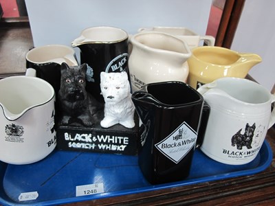 Lot 1248 - Advertising Water Jugs, Black and White Scotch...