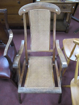 Lot 1518 - Late XIX Century Folding 'Steamer' Deck Chair,...