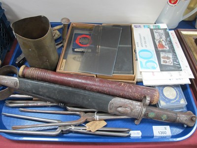 Lot 1360 - XIX Century Bayonet Stamped E.F.D, truncheon,...