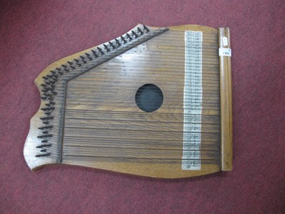 Lot 1383 - Antique Table Top Zither, 54cm