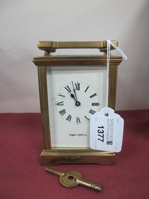 Lot 1377 - Mappin & Webb Brass Cased Carriage Clock, with...