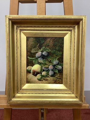 Lot 1213 - OLIVER CLARE (1853-1927) 
Still Life - Plums...