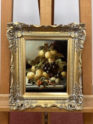 Lot 1185 - OLIVER CLARE (1853-1927) Still Life - Plums,...