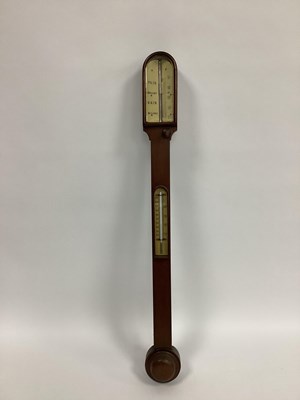 Lot 1464 - An Early XX Century Mahogany Stick Barometer,...