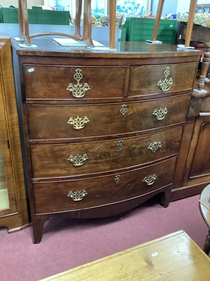 Lot 1478 - XIX Century Mahogany Bow Fronted Chest of Two...