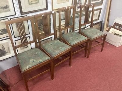 Lot 1458 - Set of Edwardian Mahogany Bedroom Chairs, each...