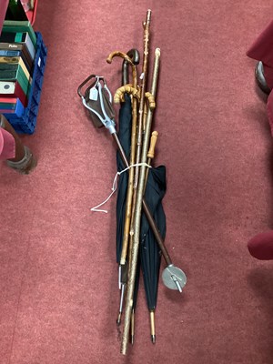 Lot 1308A - Shooting Stick four umbrellas, various canes.