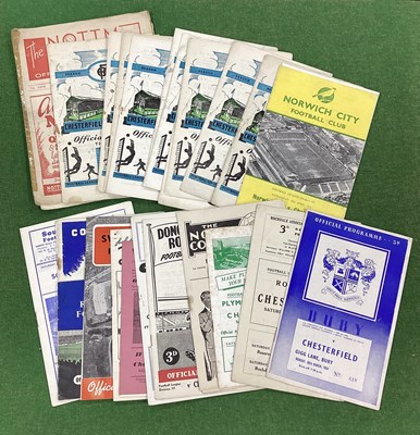 Lot 920 - Chesterfield 1958-9 Programmes Featuring...