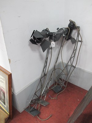 Lot 1195 - Set of Three Industrial Style Spot Lights,...