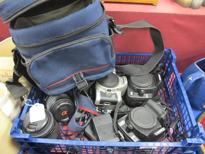 Lot 1355 - Cameras - Canon EO5 500, 35OD and 400D plus...