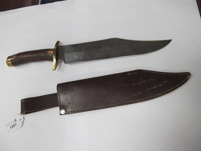 Lot 1267 - R & R Middleton, Sheffield Bowie Knife, brass...