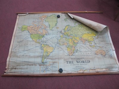 Lot 1450 - W & A.K Johnston's Map of The World on...