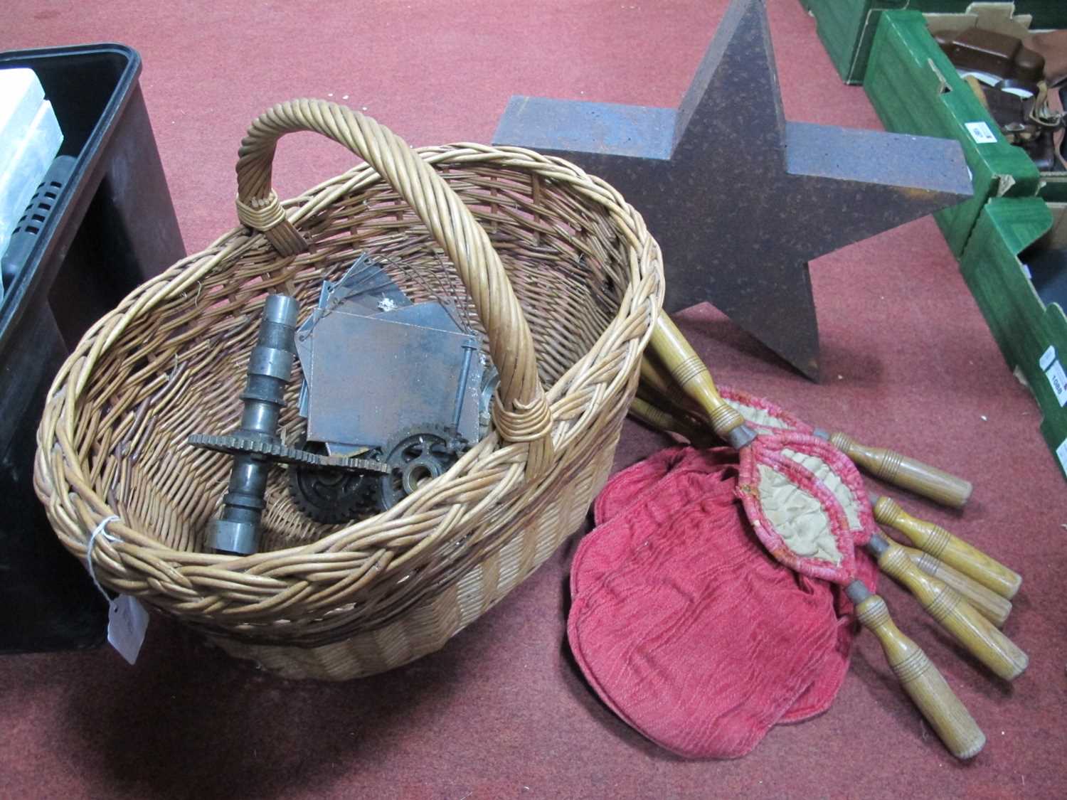 Lot 1082 Offering Pouches having turned wooden